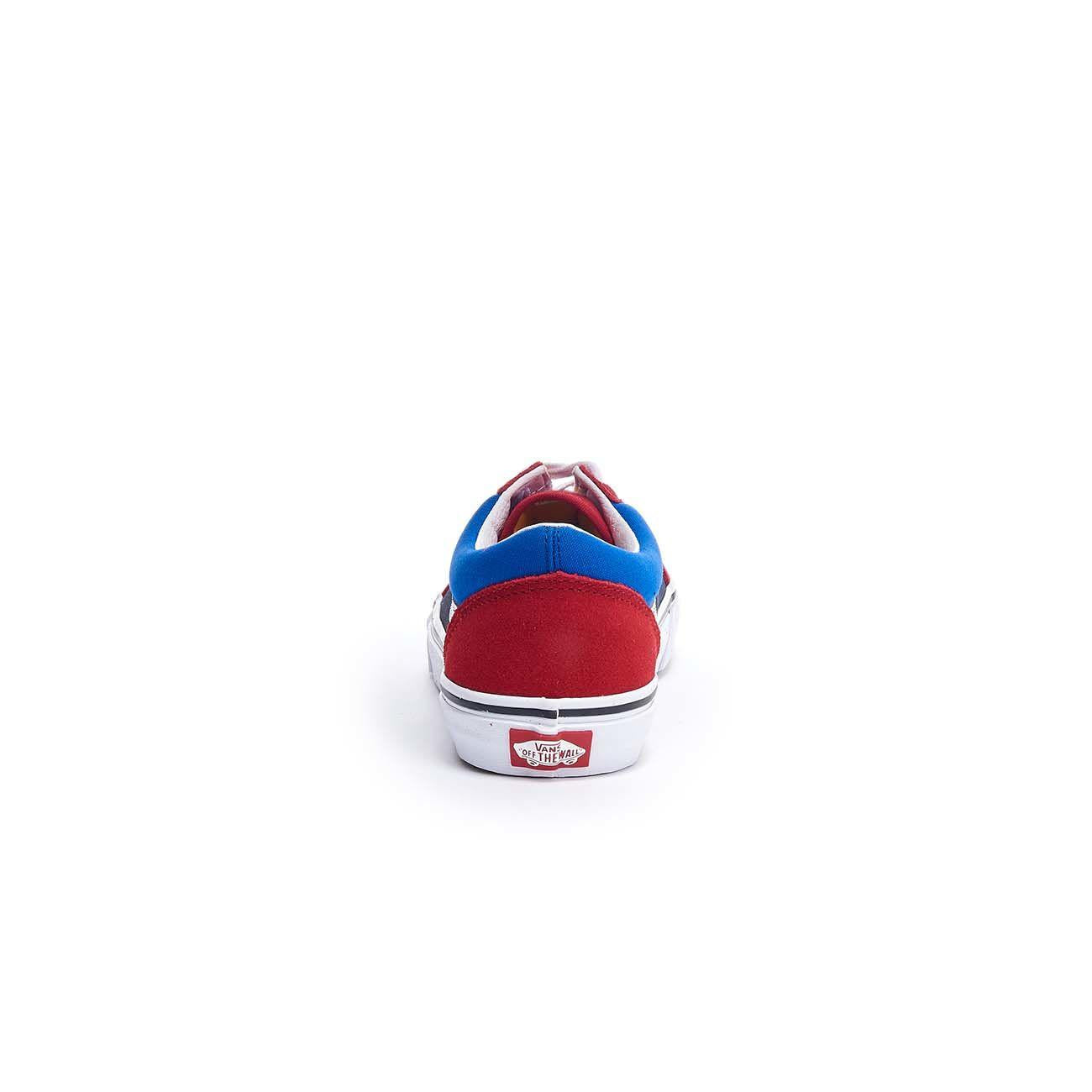 VANS Sneakers Bassa Old Skool In Suede E Tessuto Bambino Chilli Pepper Nautical Blue VN0A4UHZ/ 9AC1CHLPPRNAUTCLBL 