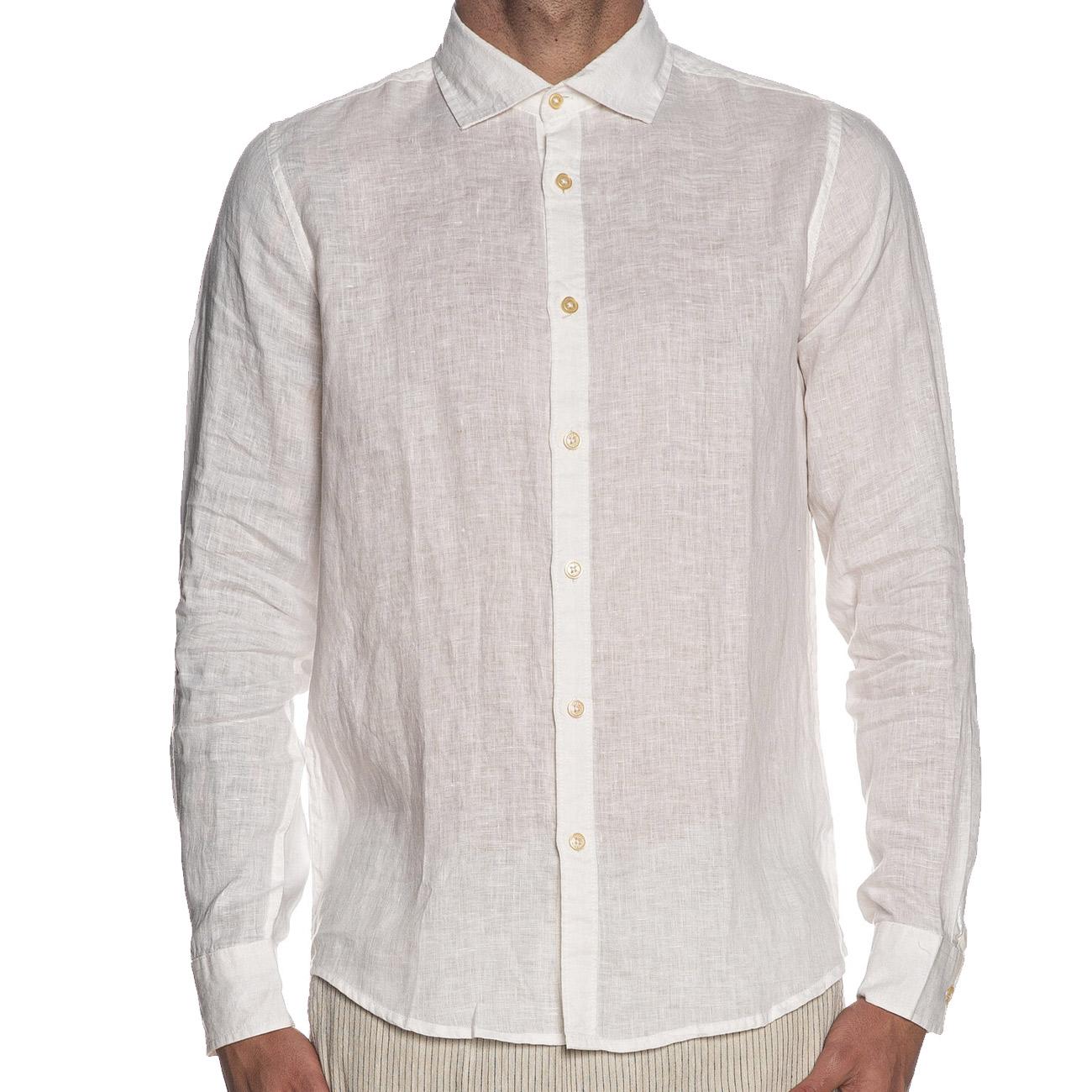 Camicia In Lino Uomo Bianco MK13003 BIANCO MARKUP 
