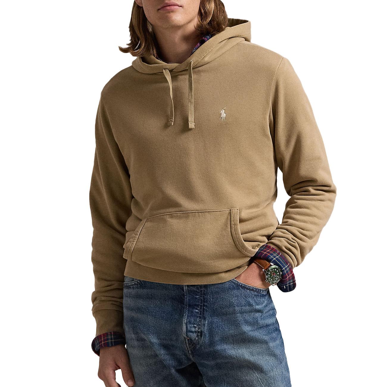 Felpa Con Cappuccio Uomo Desert Khaki 710916690 020 DESERT KHAKI POLO RALPH LAUREN 