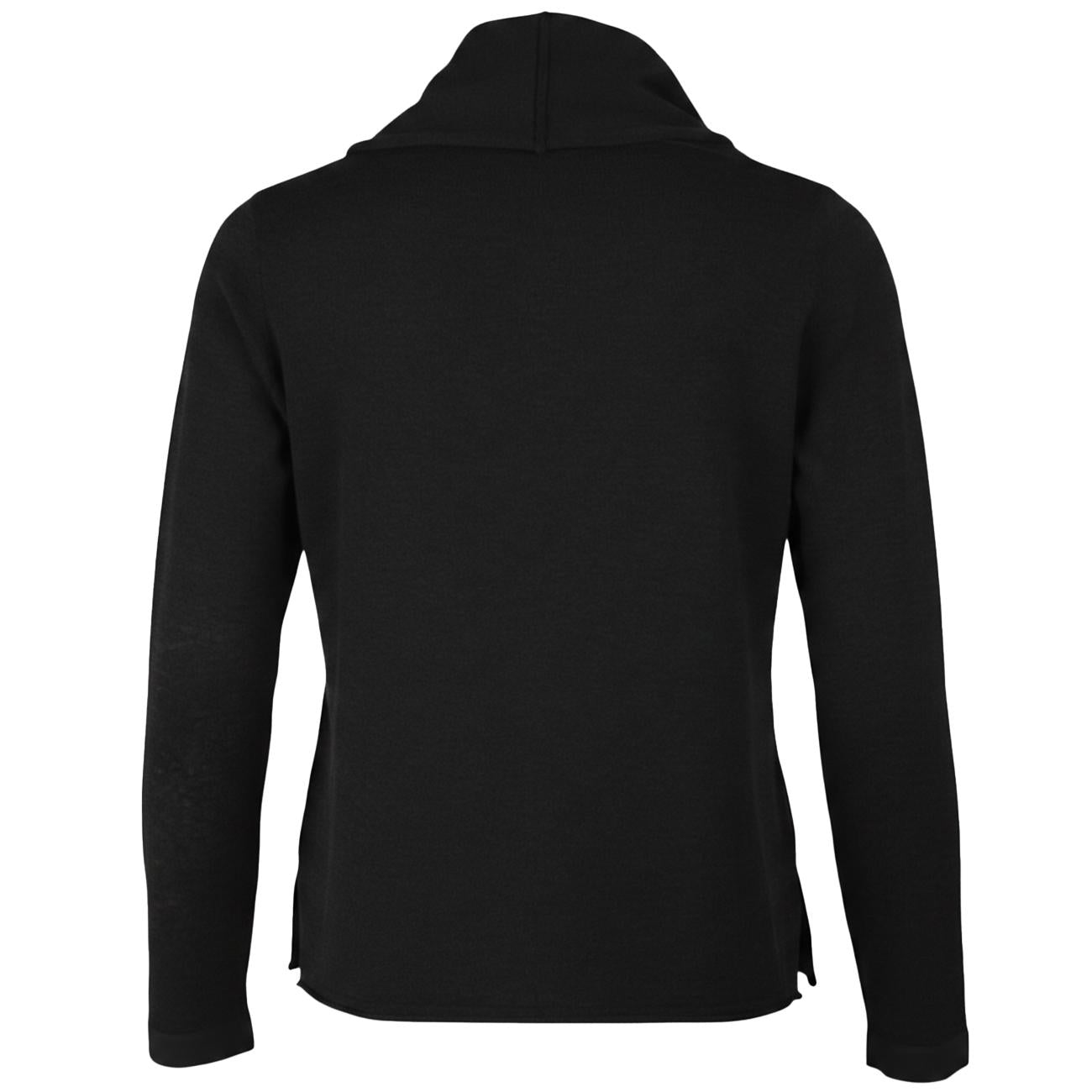 Maglia Collo Ciambella Con Polsini In Tessuto 255W1156 - DW 029 NERO ANIS WHITE 