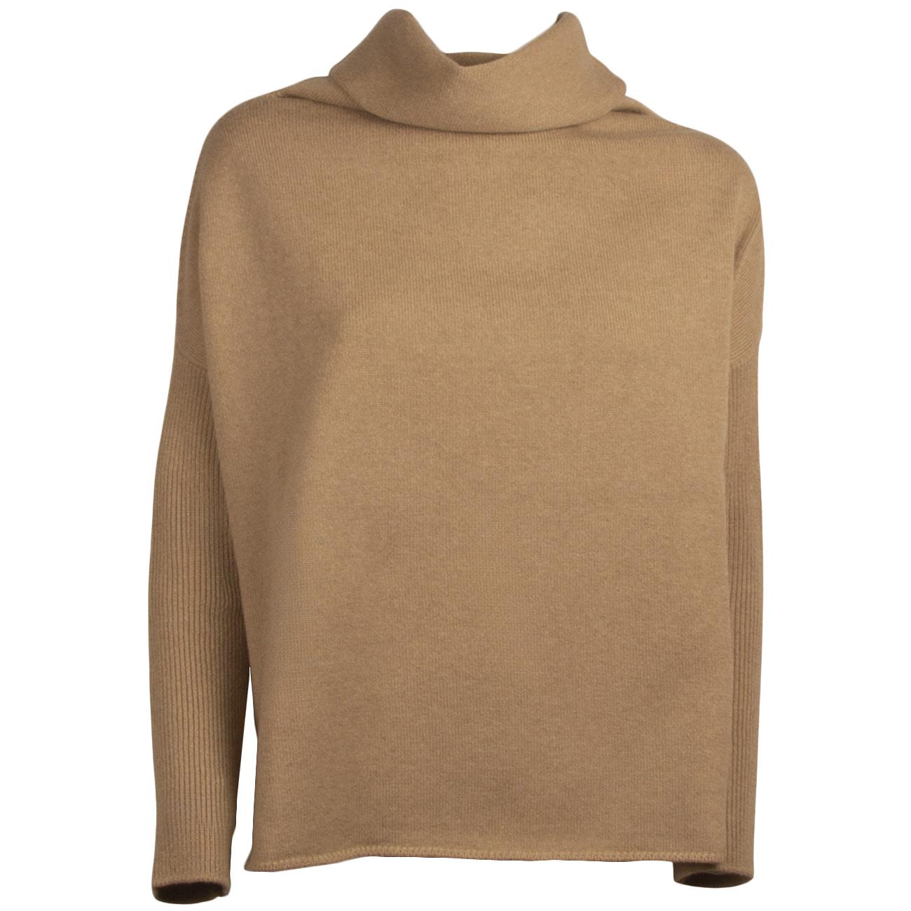 Dolcevita over con maniche a coste B2090 203 NATURALE BASE 