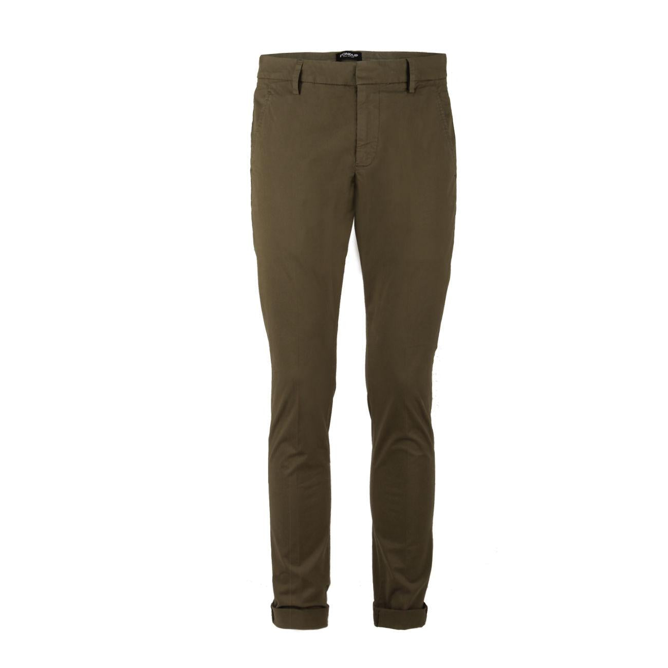 PANTALONE U. GAUBERT CHINO DONDUP UP235GSE046UPTD 656 VERDE SCURO DONDUP 