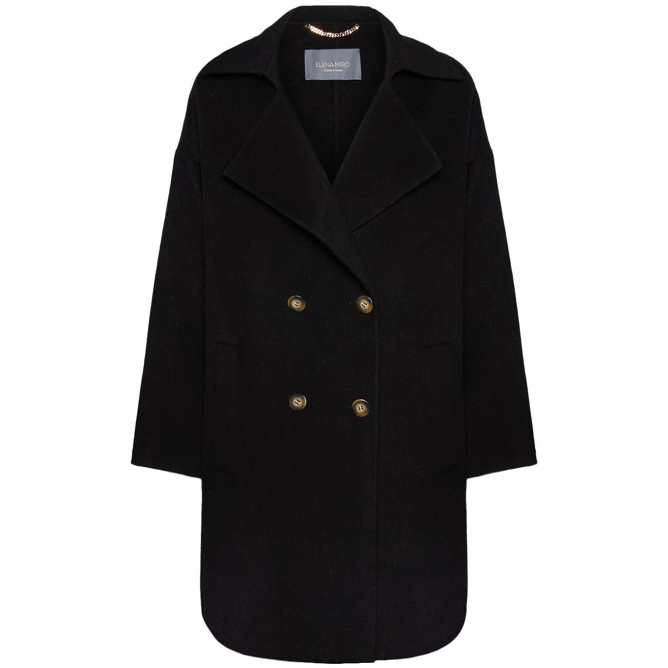 Caban Sartoriale Con Ampio Collo 8081E000162N 033 NERO ELENA MIRO' 