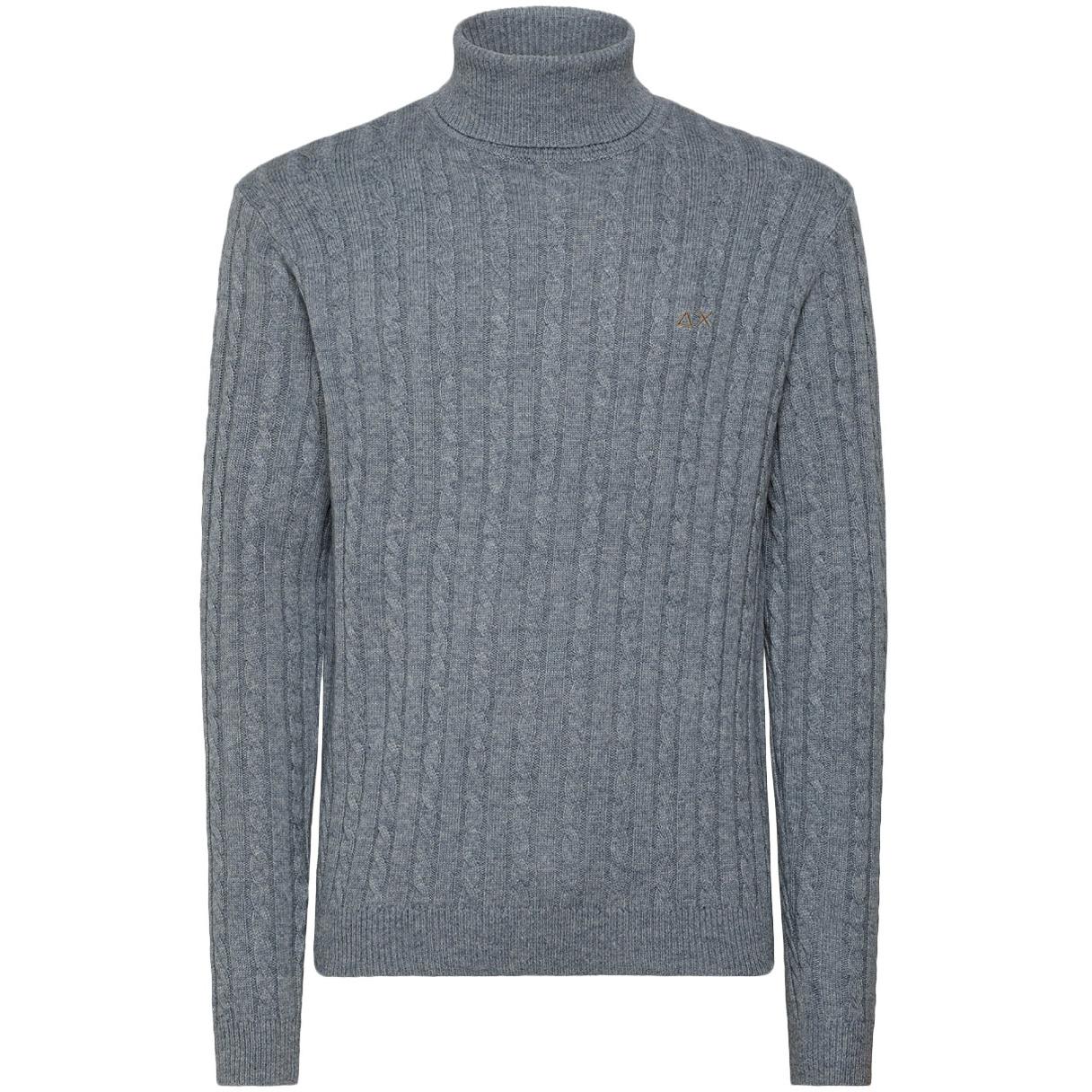 Dolcevita Turtle Cable Uomo Grigio Chiaro K42139 06 GRIGIO CHIARO SUN68 