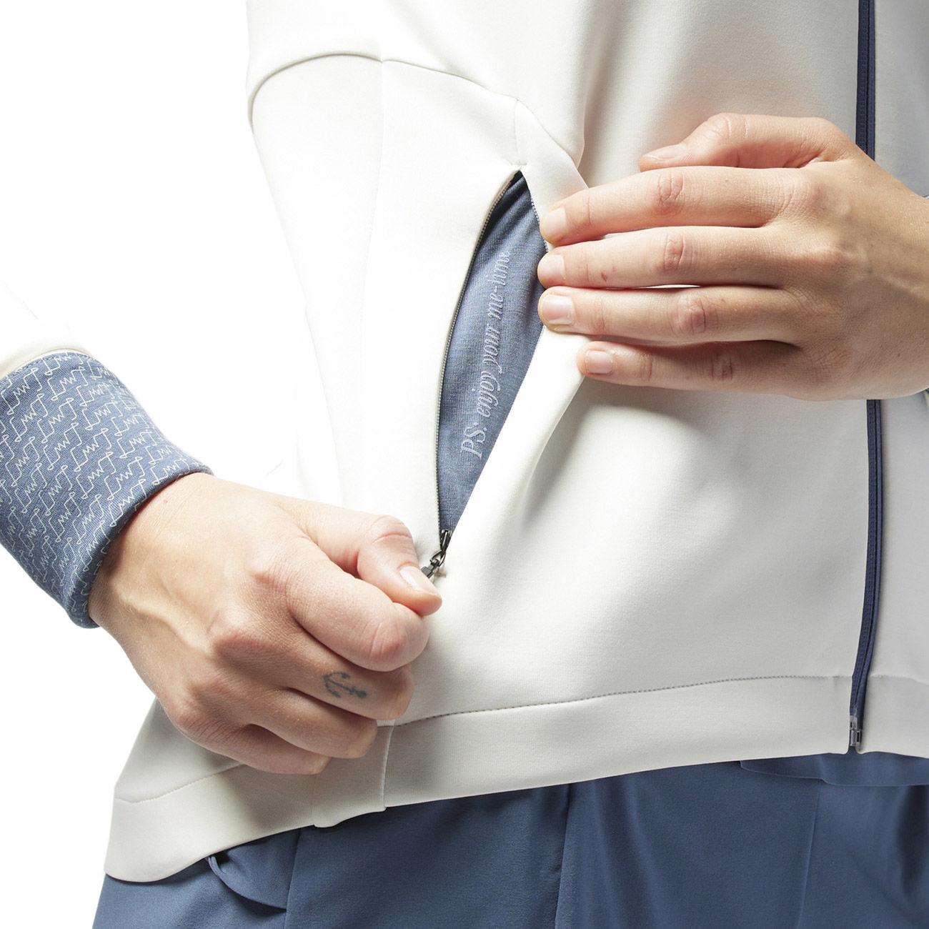 ANTJE THERMAL HOODIE D. LAMUNT ANTJE85/0000050009 0080 WHITE LAMUNT 