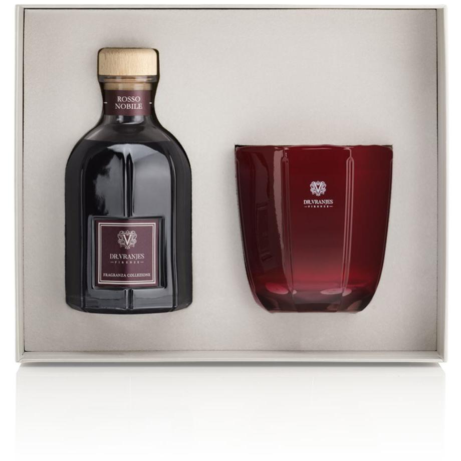 Gift Box Fragranza Rosso Nobile 500Ml Con Candela FRV20/R16 NATURAL DR. VRANJES FIRENZE 