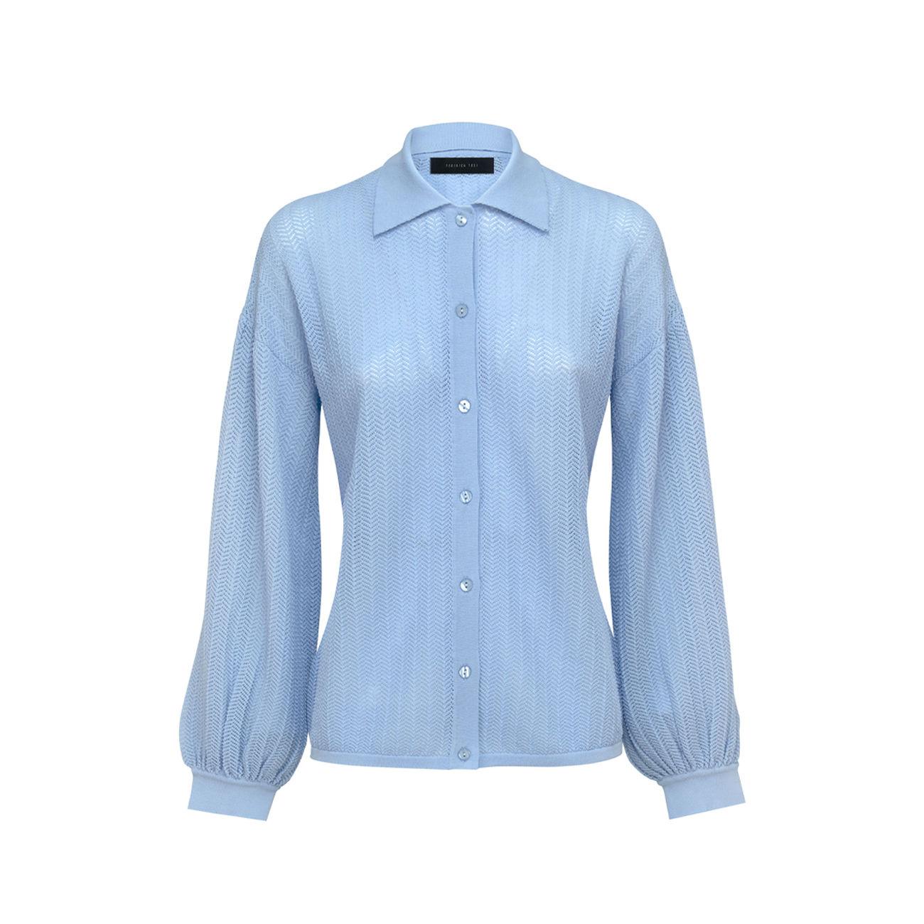 Cardigan Stile Camicia Traforata TOSI/FTE22MK0490XXXXXX 0359CIELO FEDERICA TOSI 