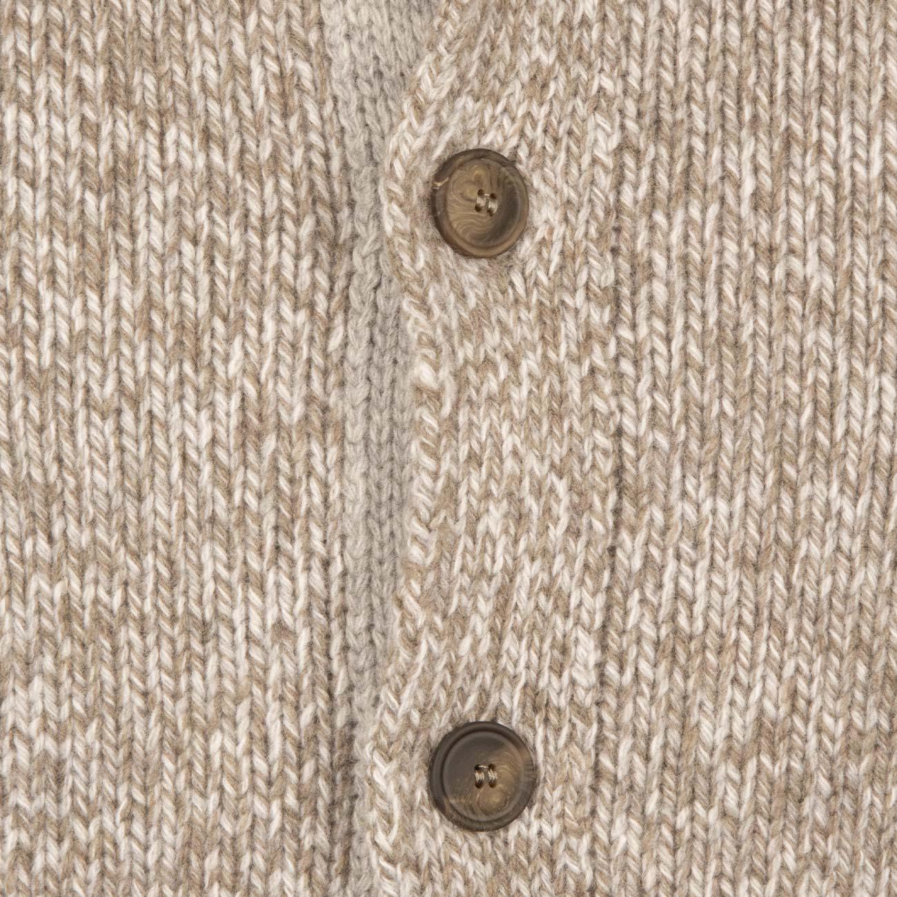 Cardigan In Lana Uomo Tortora Grigio Melange 10180/25706 800 TORTORA/GRIGIO MELANGE LA FILERIA 