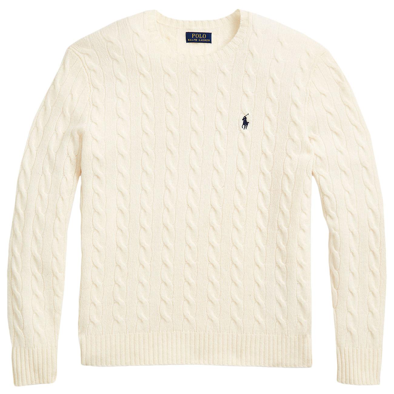 Maglia In Lana E Cashmere A Trecce 710876762 010 ANDOVER CREAM POLO RALPH LAUREN 