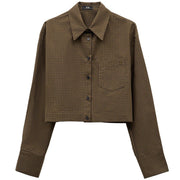 ELEH Camicia A Quadri EFW250101 VERDE KHAKI 