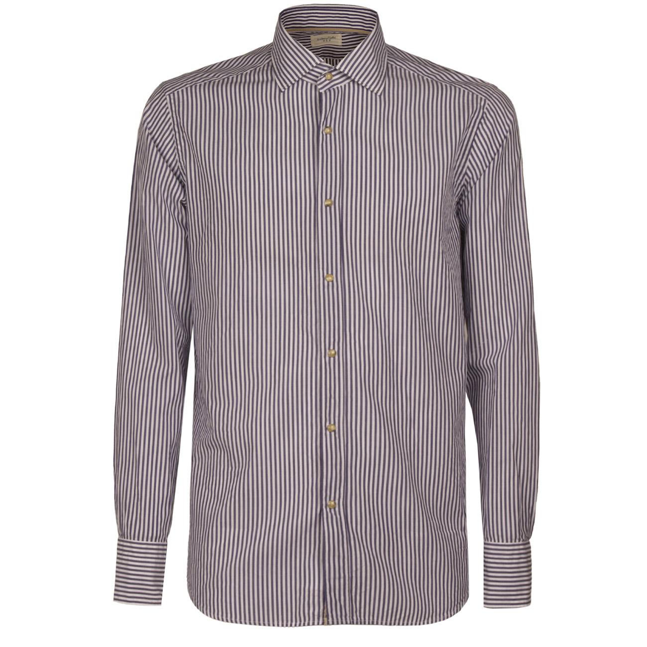 Camicia Rigata Uomo Bianco Blu AD0N61 RE4/B.CO/BLU TINTORIA MATTEI 954 