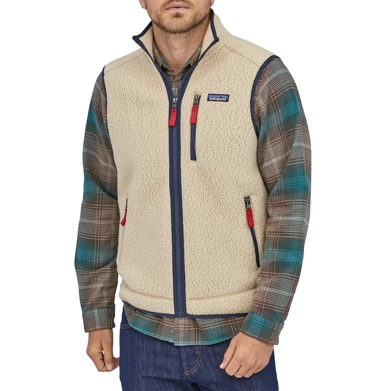 PATAGONIA Gilet In Pile Retrò 22821 PNSM/PELICAN W/SMOL BLUE 