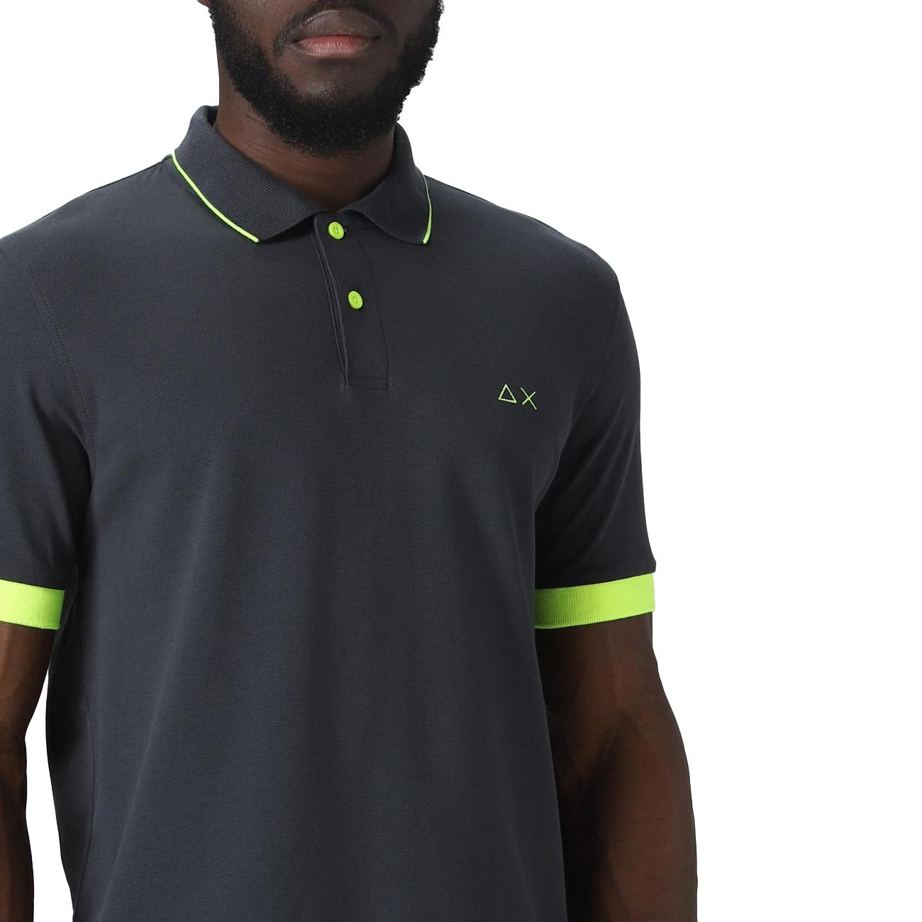 Polo Small Stripes Fluo Uomo Inchiostro A33120 99/INCHIOSTRO SUN68 