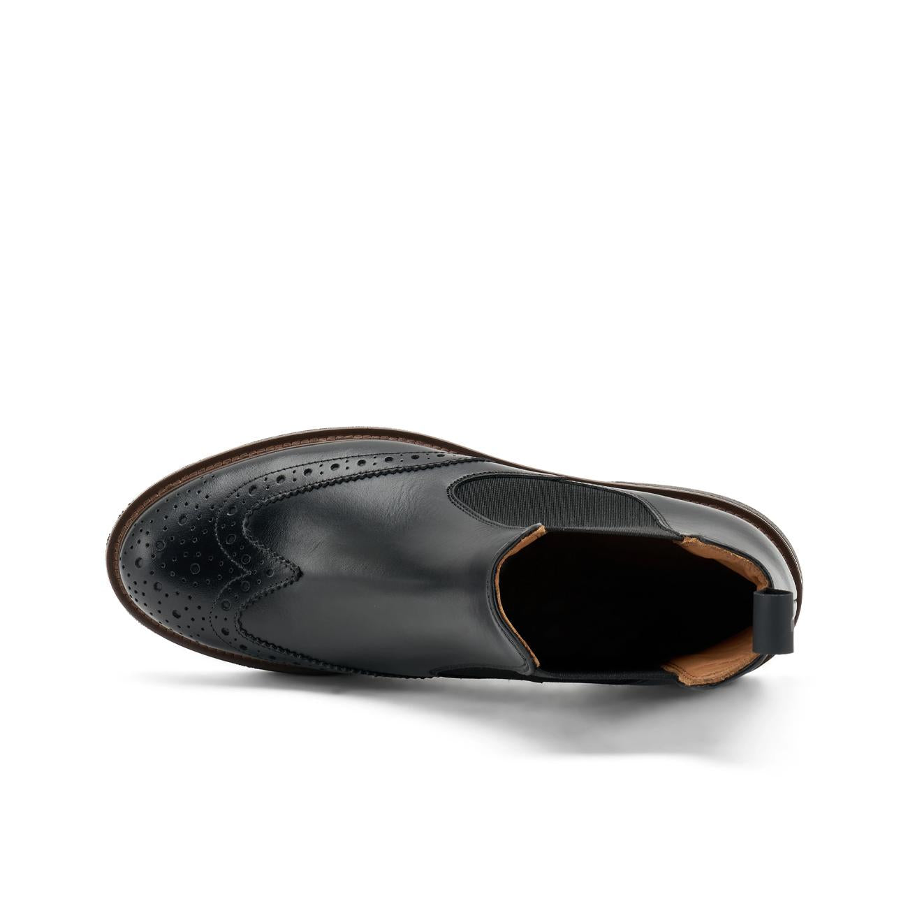 Stivaletti Chelsea In Pelle Donna Nero 96N6 NERO FRAU 