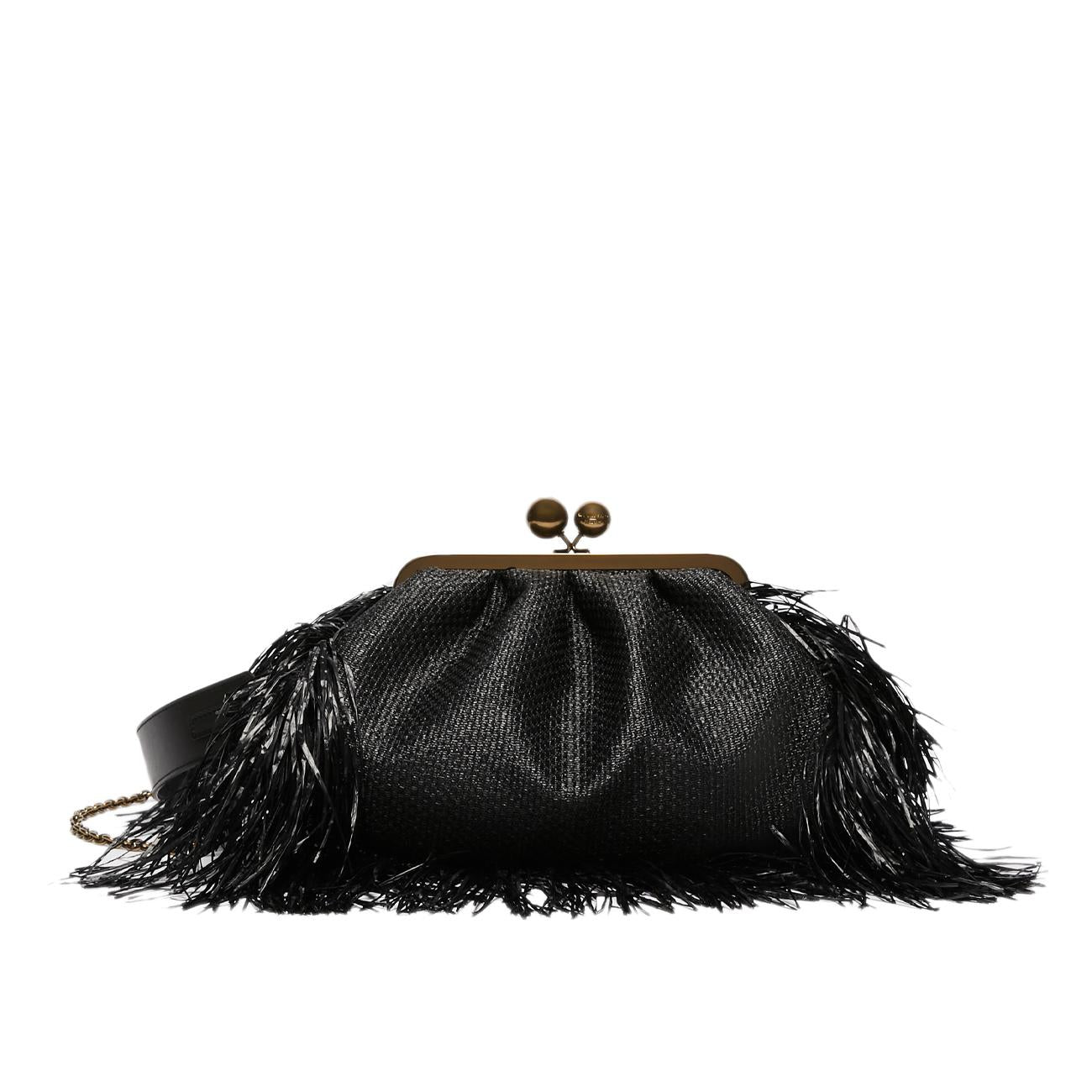 Borsa Pasticcino Belford Medium In Raffia Donna Nero BELFORD 2415511105600 002 NERO MAX MARA WEEKEND 