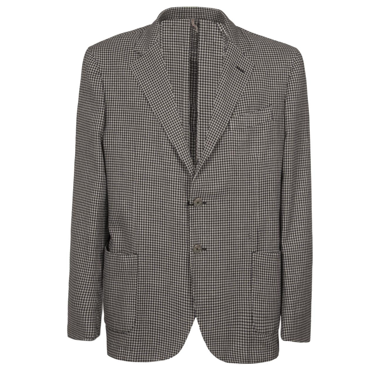 GIACCA U. 2. BOTT. T. TOPPA PIED DE POULE SANTANIELLO SANTANIELLO/TDS2791 04BIANCO.BLU SANTANIELLO 