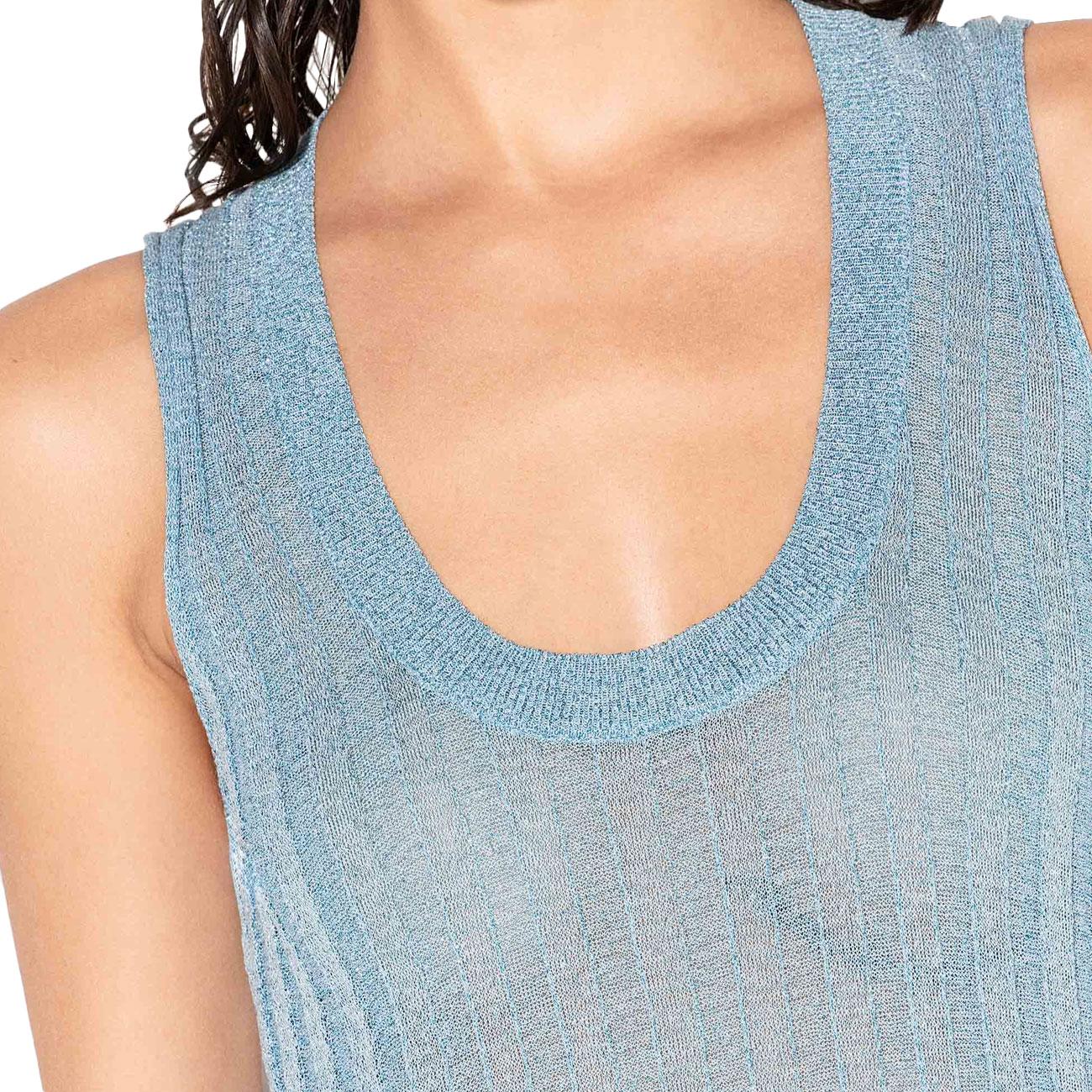 Top Smanicato CNKD13283 TURCHESE AKEP 