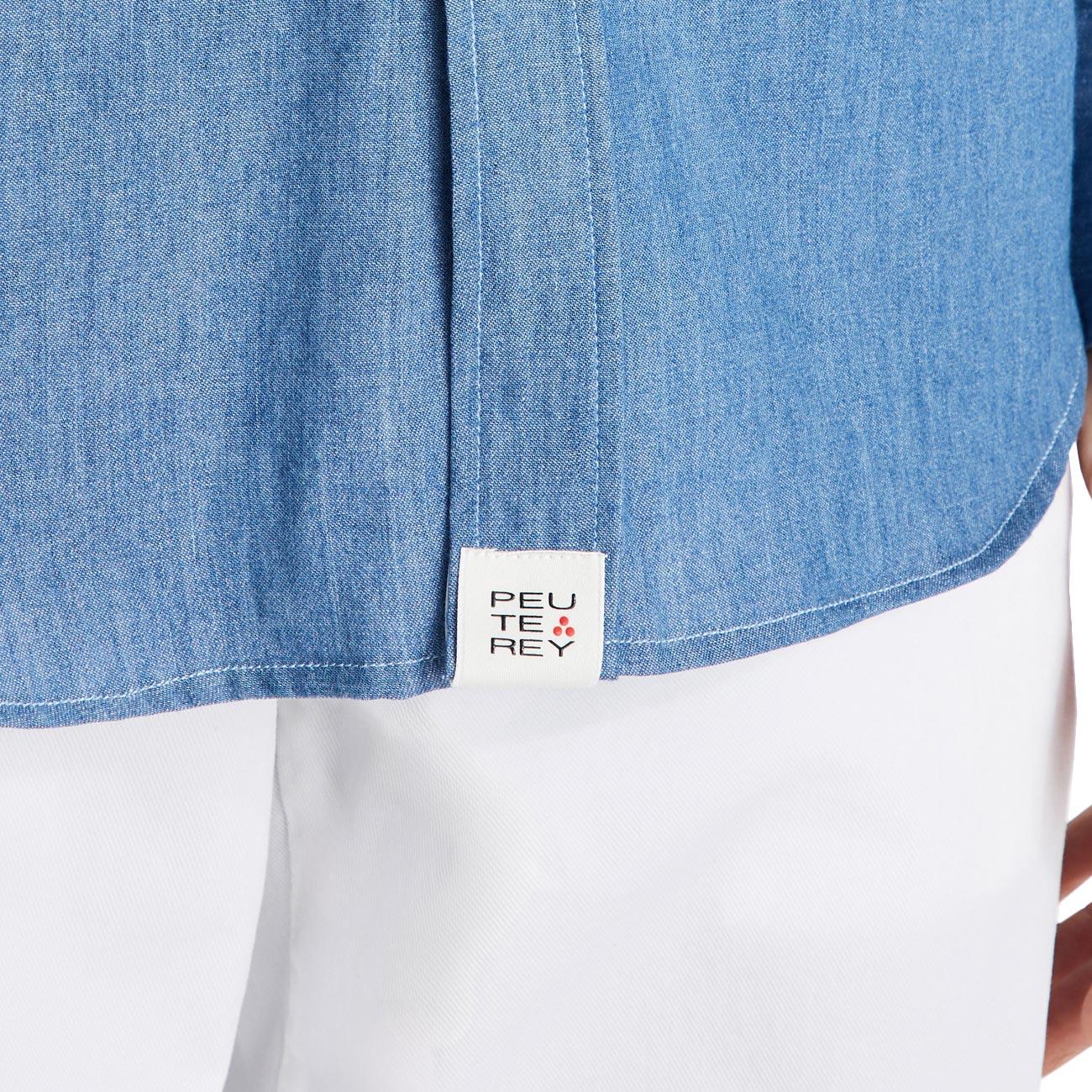 Camicia Etienne CH In Chambray Di Cotone PEU5927 99012457 CH001 JEANS CHIARO PEUTEREY 
