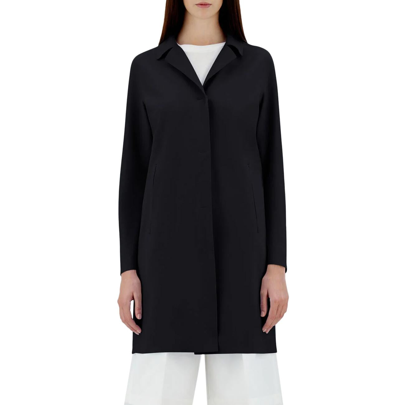 Cappotto Slim Scuba Tecnico Donna Nero CA000521D13455S 9300 NERO HERNO 