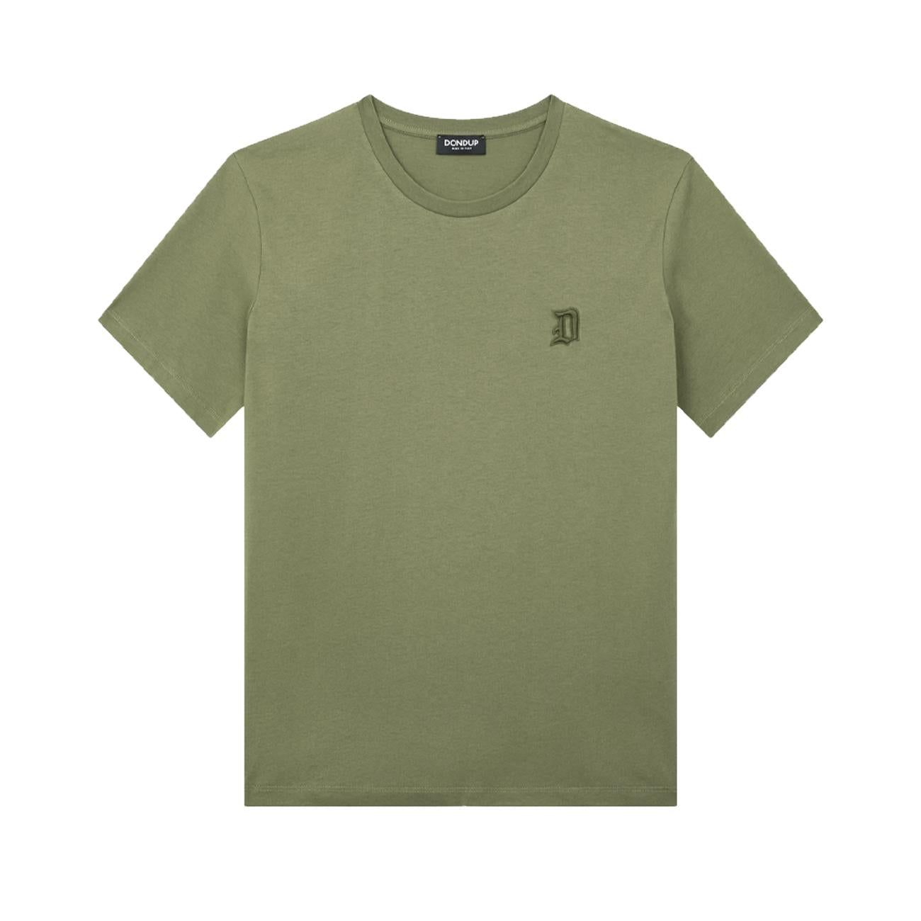 T-Shirt Ricamata US198 JF0309U HN8 632 MILITARE DONDUP 