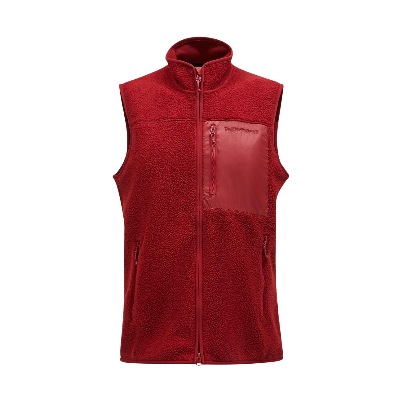 Gilet In Pile Uomo Sundried Tomato G79710 010 SUNDRIED TOMATO PEAK PERFORMANCE 