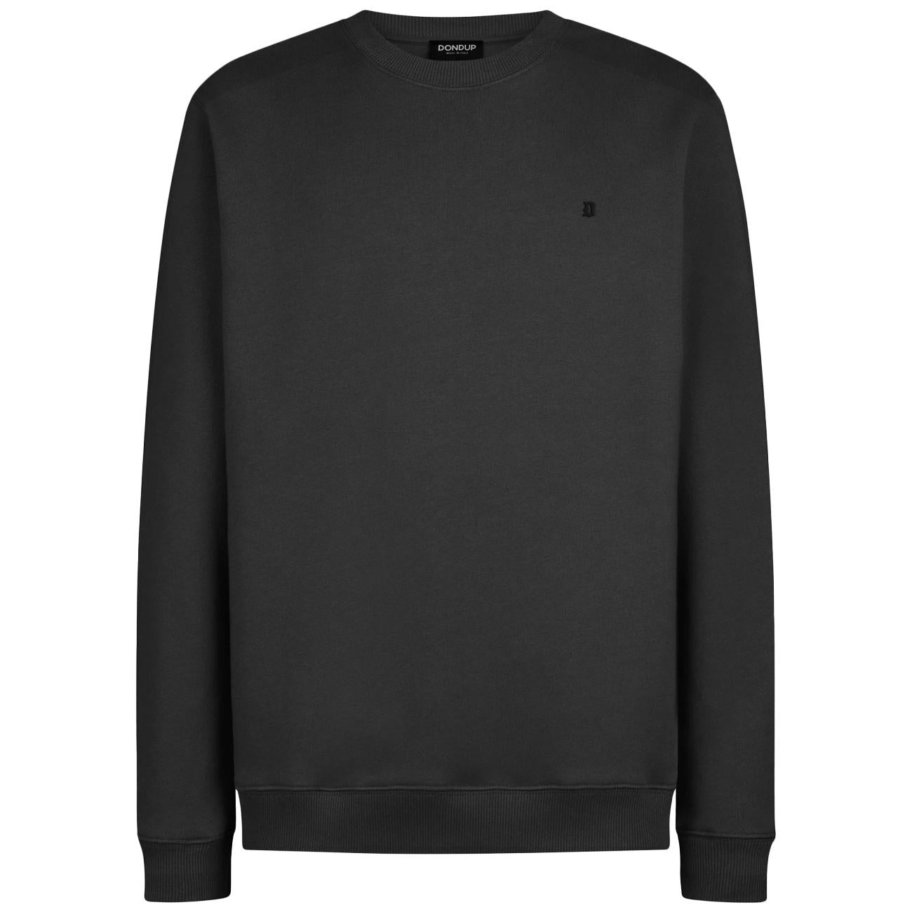 Felpa Girocollo Regular In Cotone UF641-KF0196-ZL4-DU-W25 999 NERO DONDUP 