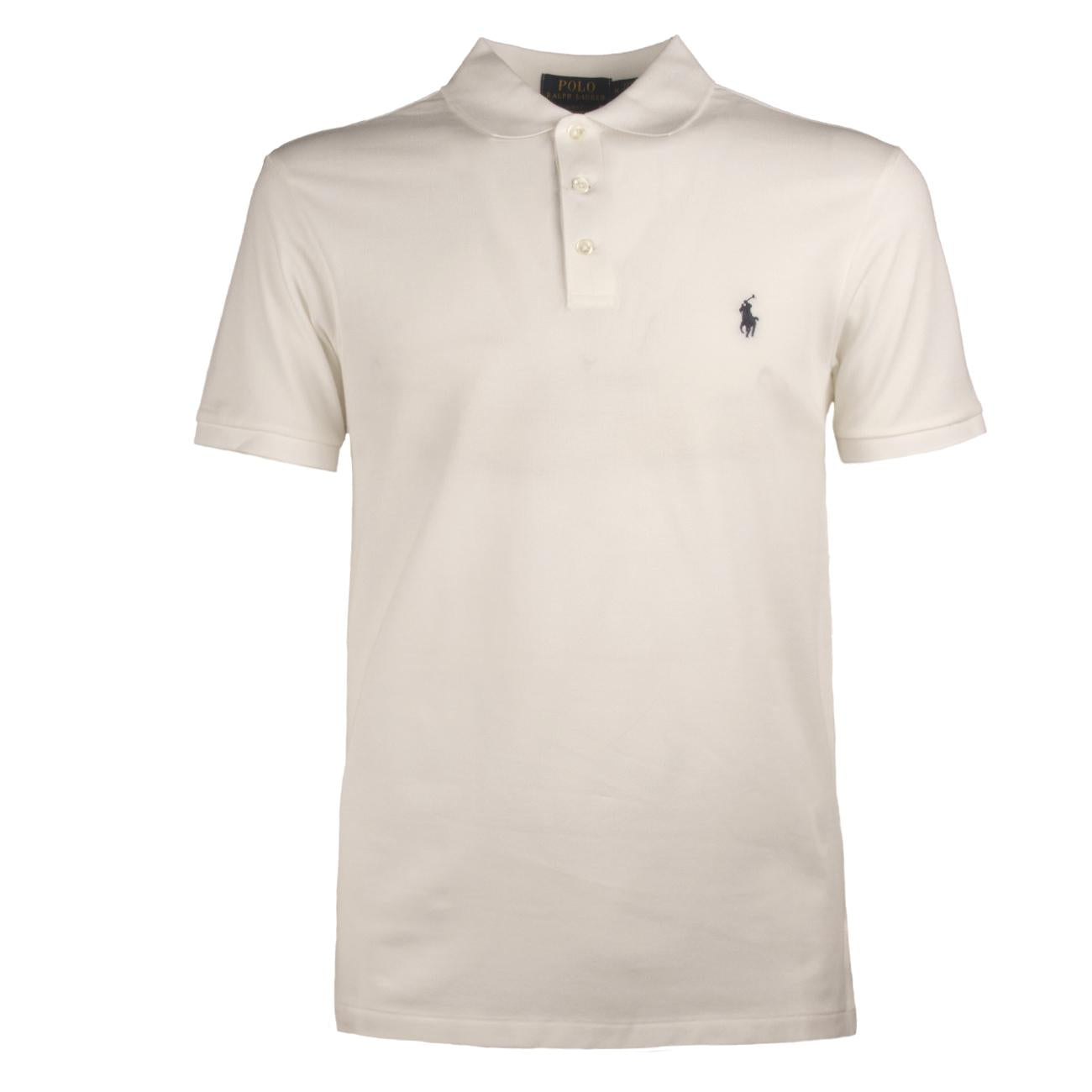 POLO U.MM SLIM COT. PIQUET STR 3BOTT. RALPH LAUREN 710541705 008 WHITE POLO RALPH LAUREN 