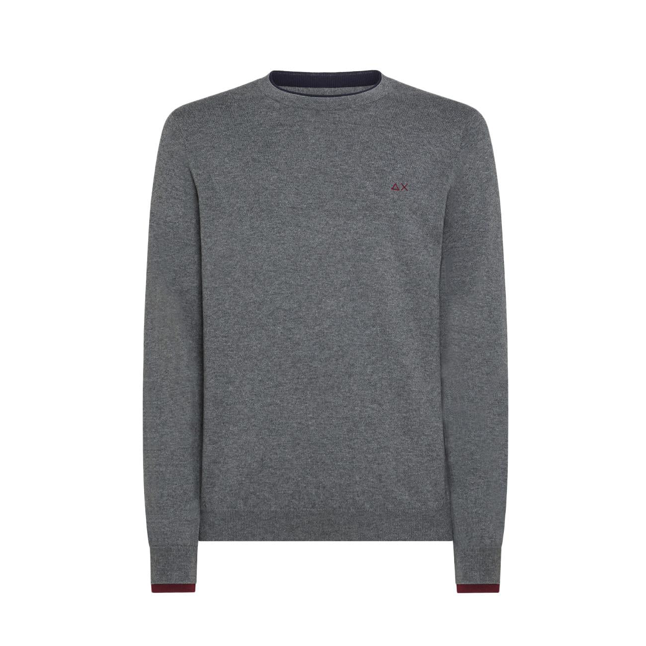 Pull A Costine In Lana Uomo Grigio K43106 34 GRIGIO SUN68 