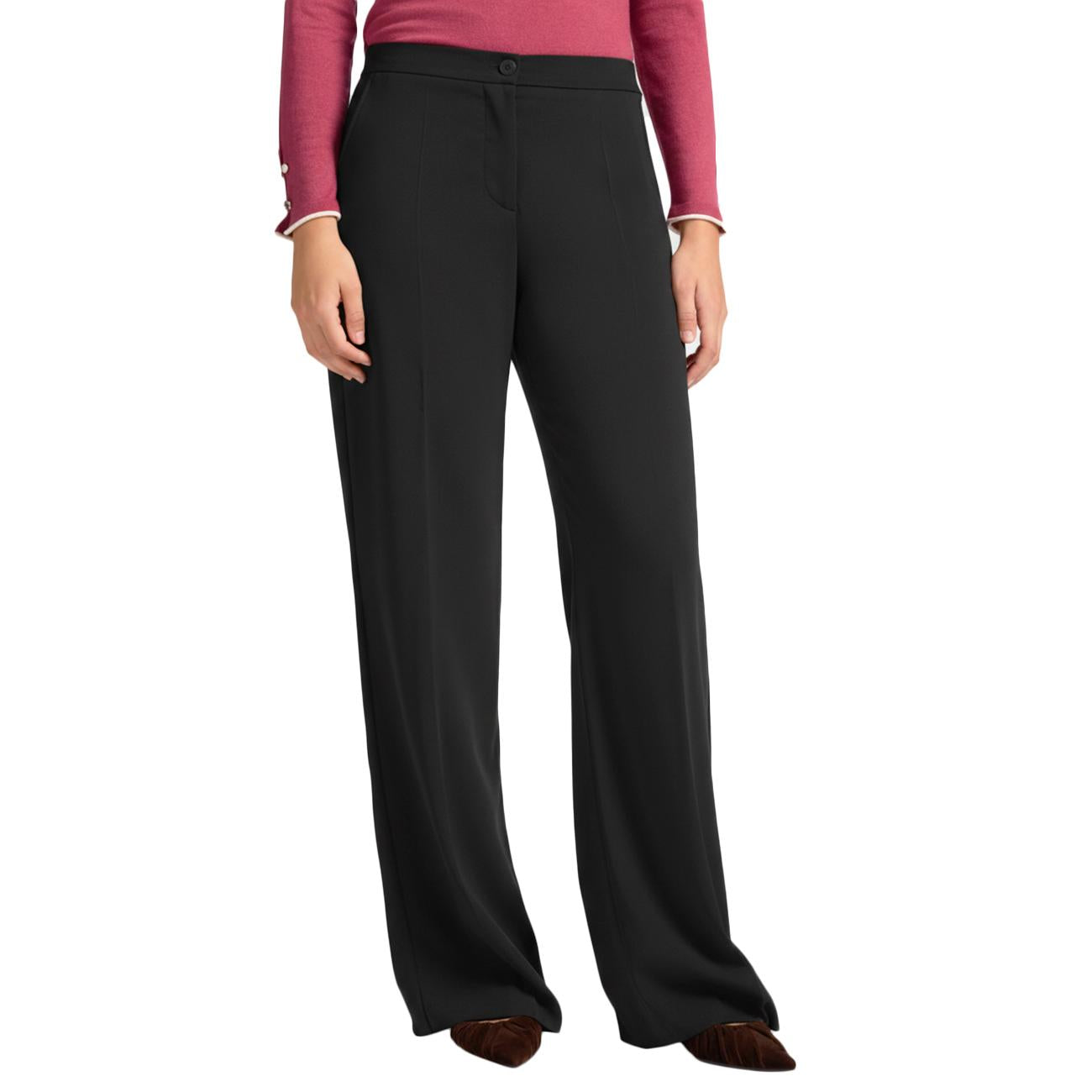 Pantaloni Maschili In Tessuto Fluido P165P200368N 033 NERO ELENA MIRO' 