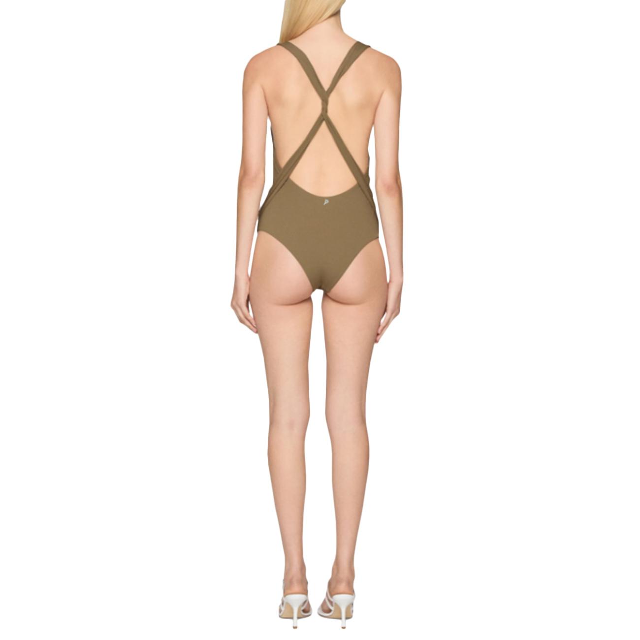 Costume Intero Con Incrocio Schiena WE059 637 FANGO DONDUP 