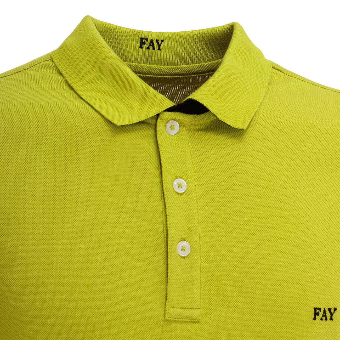Polo Stretch In Piquet Uomo Lime NPMB244135STDW V014LIME FAY 