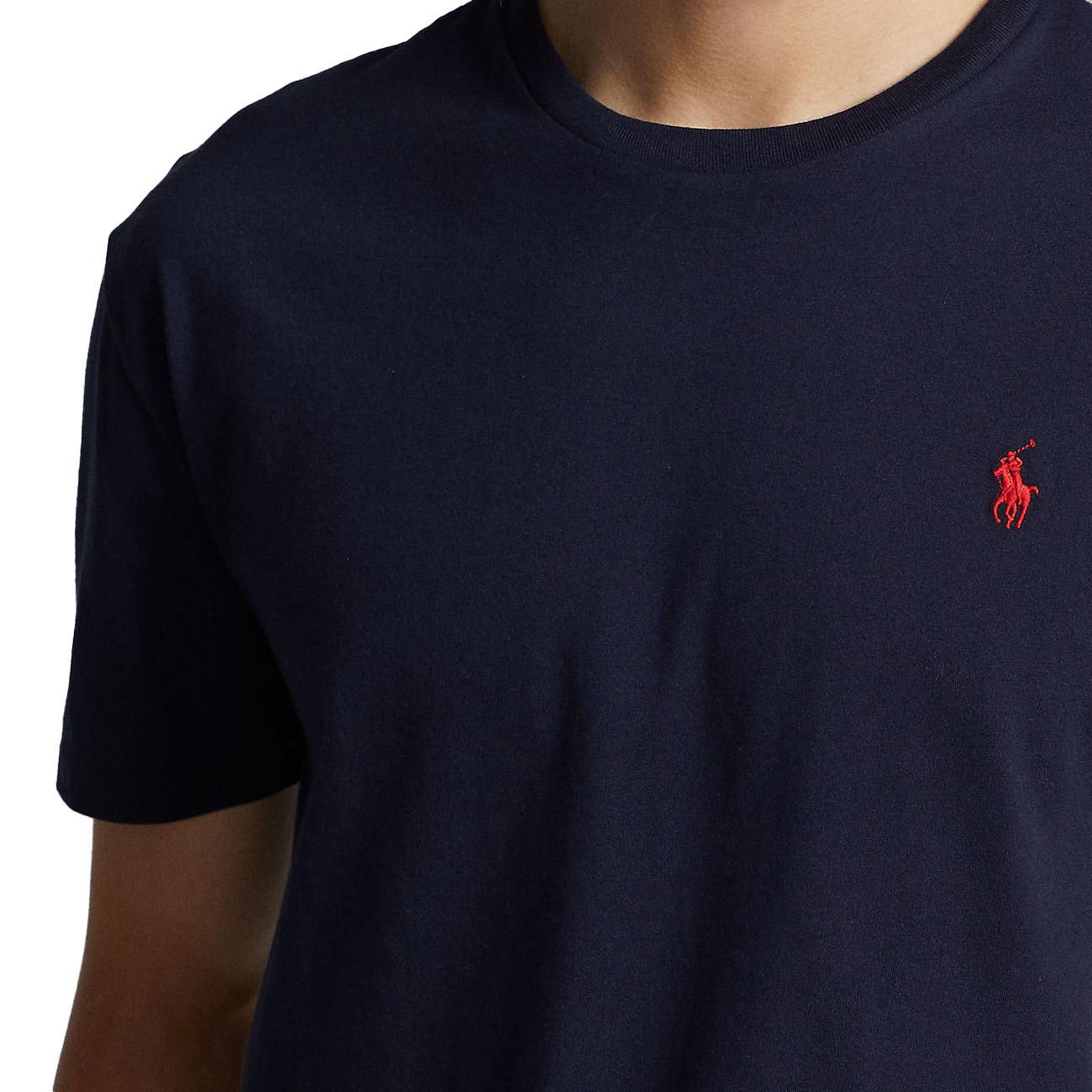 T-Shirt Manica Corta Custom Slim Fit Uomo Ink 710680785 004 INK POLO RALPH LAUREN 