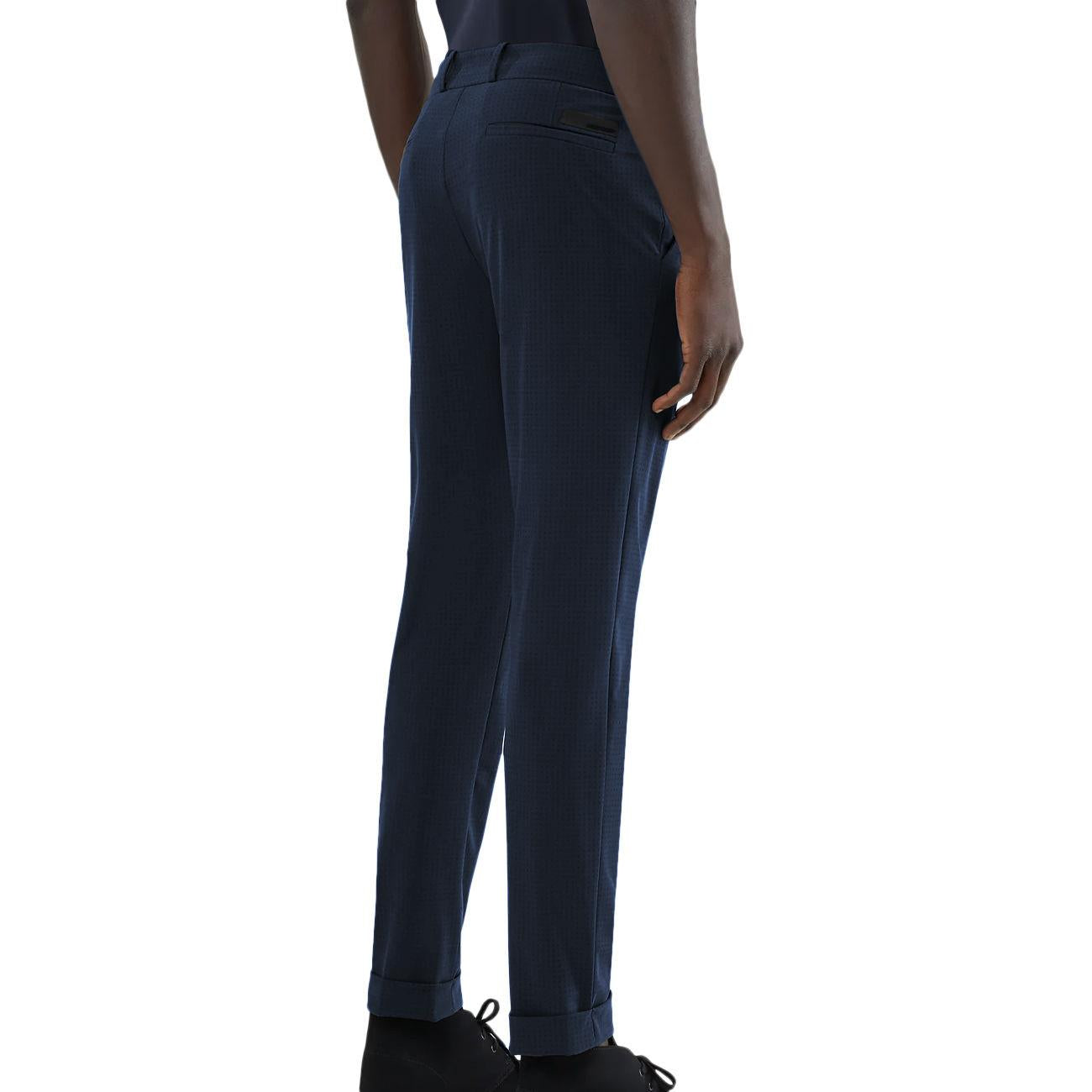 Pantalone Micro Chino Uomo Blu Navy 23214 61A BLUENAVY RRD 