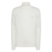 Maglia Turle Cable Uomo Bianco K43140 01 BIANCO SUN68 