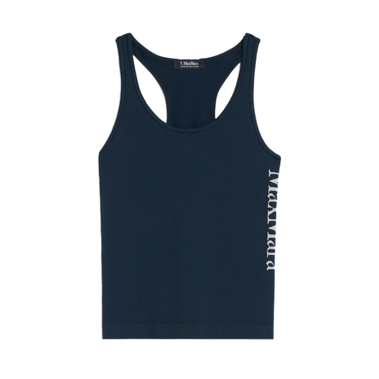 Top Fortuna Con Logo Laterale Donna Blu FORTUNA 2399460139600 006 BLU MAX MARA S 