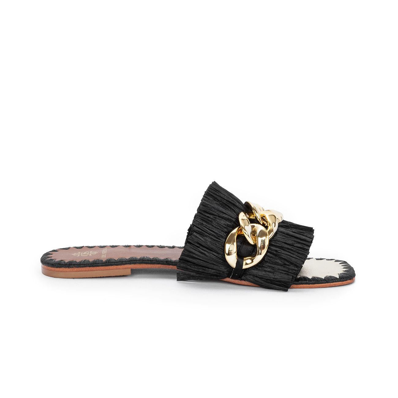 Sandali Danata Con Catena Oro DESIENA/370DS478DONATA BLACK DE SIENA 