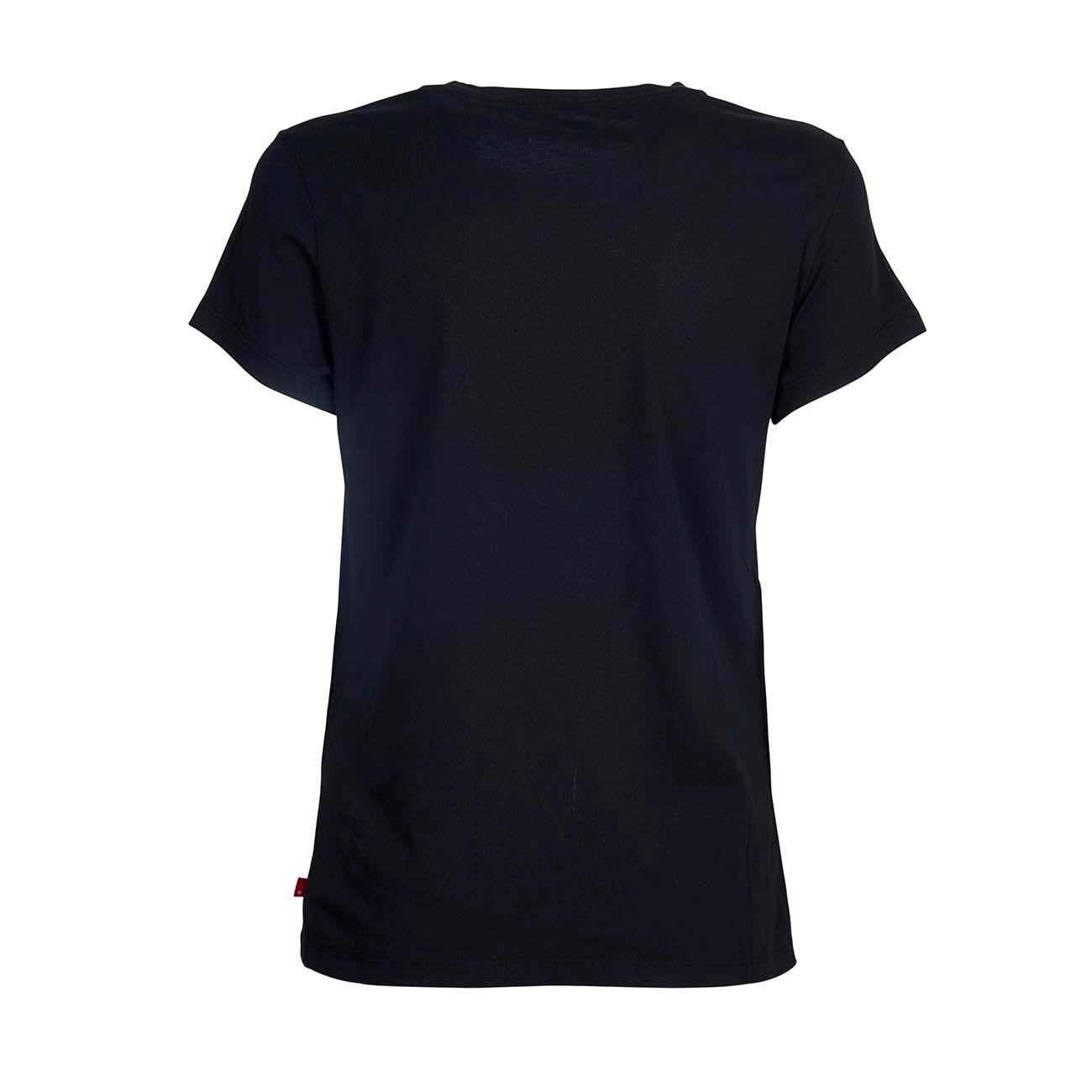 LEVIS T-Shirt The Perfect Graphic Tee With Logo Donna Nero Rosso LEVI/17369/0201 NERO/ROSSO 