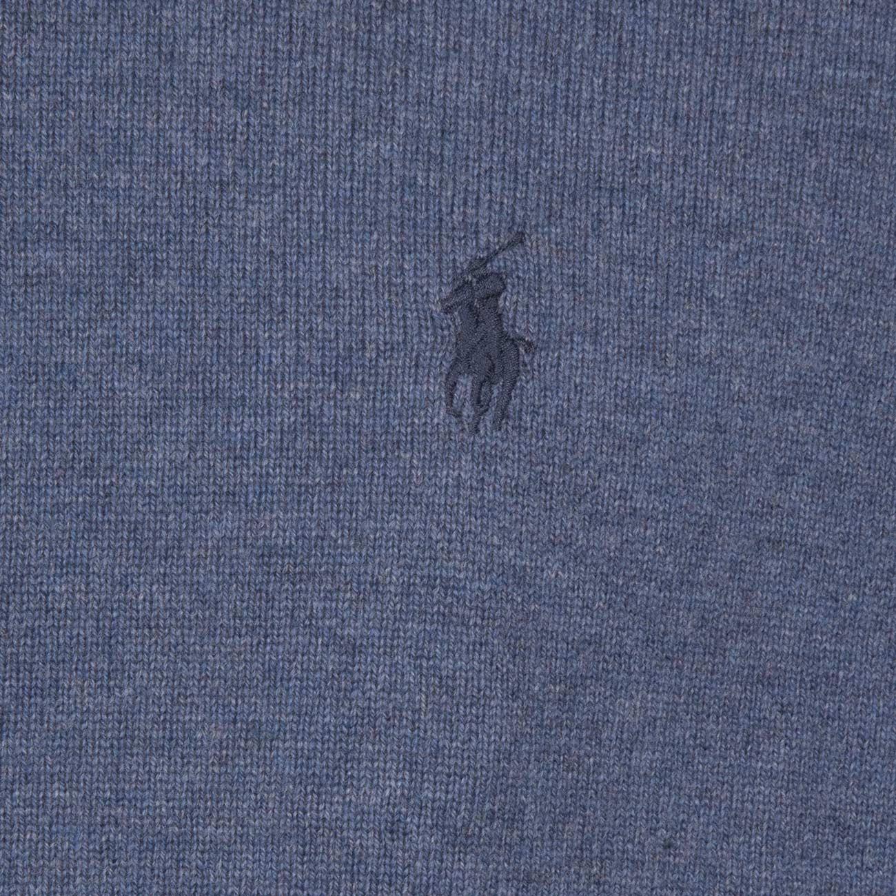 Pullover Mezza Zip In Lana Merino Uomo Twilight Blue 710876756 006 TWILIGHT BLUE HTHR POLO RALPH LAUREN 