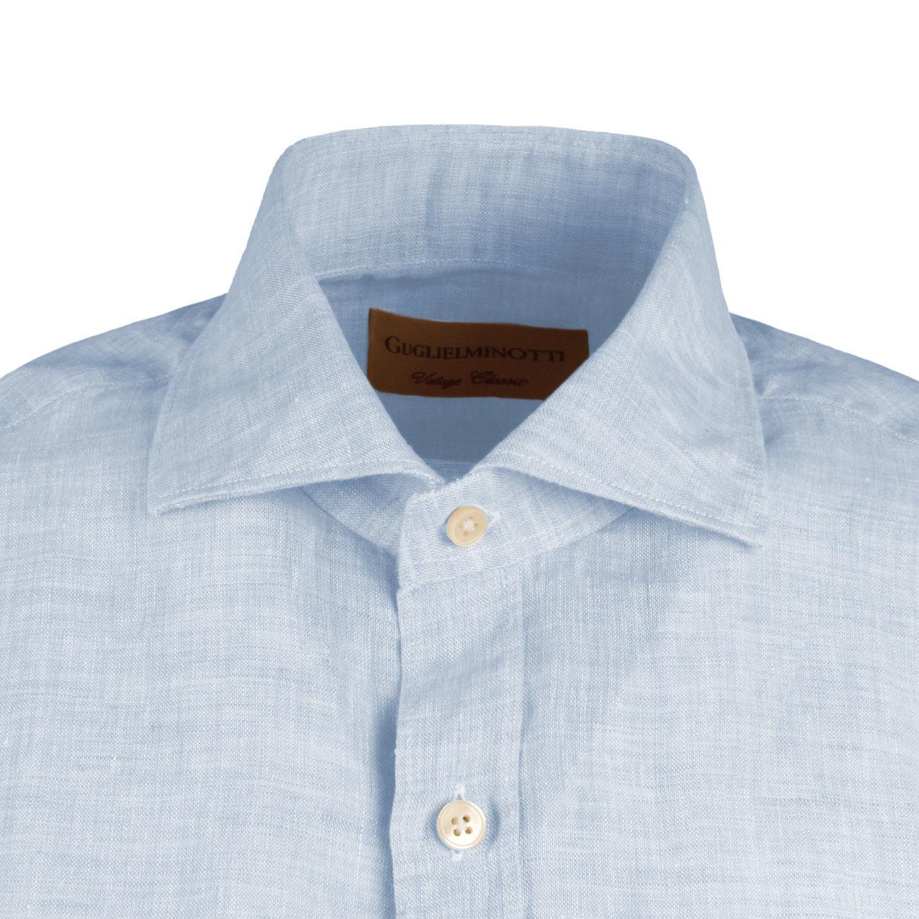 CAMICIA U. M/L T.UNITA C/FRANCESE GUGLIELMINOTTI QE8FUU UB2/AZZURRO GUGLIELMINOTTI 