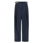 Pantalone Structured Ny E Monogram Lurex PT000092D-12609Z 9200 BLU HERNO 