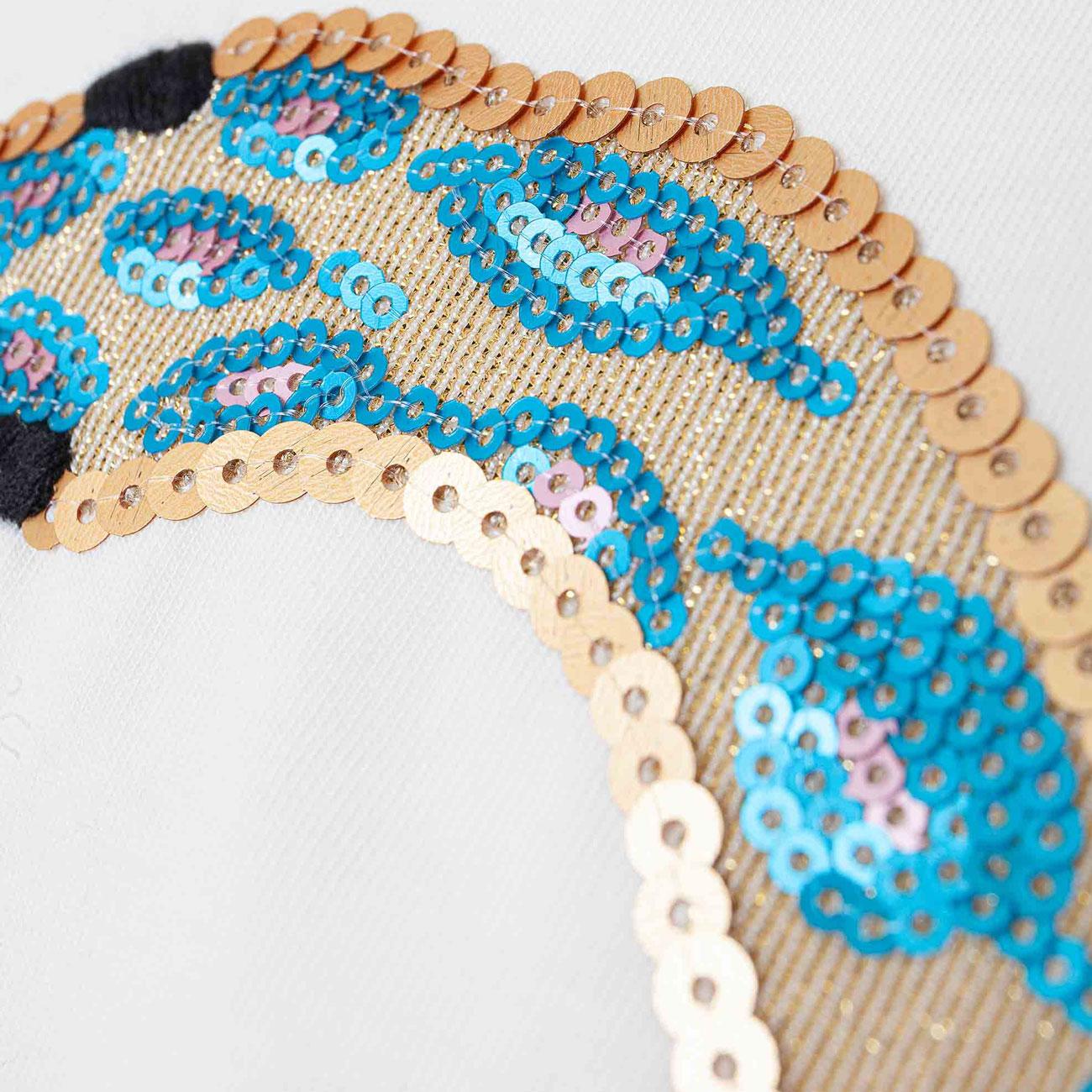 Top Smanicato Con Applicazione Paillettes TSKD13193 BIANCO AKEP 