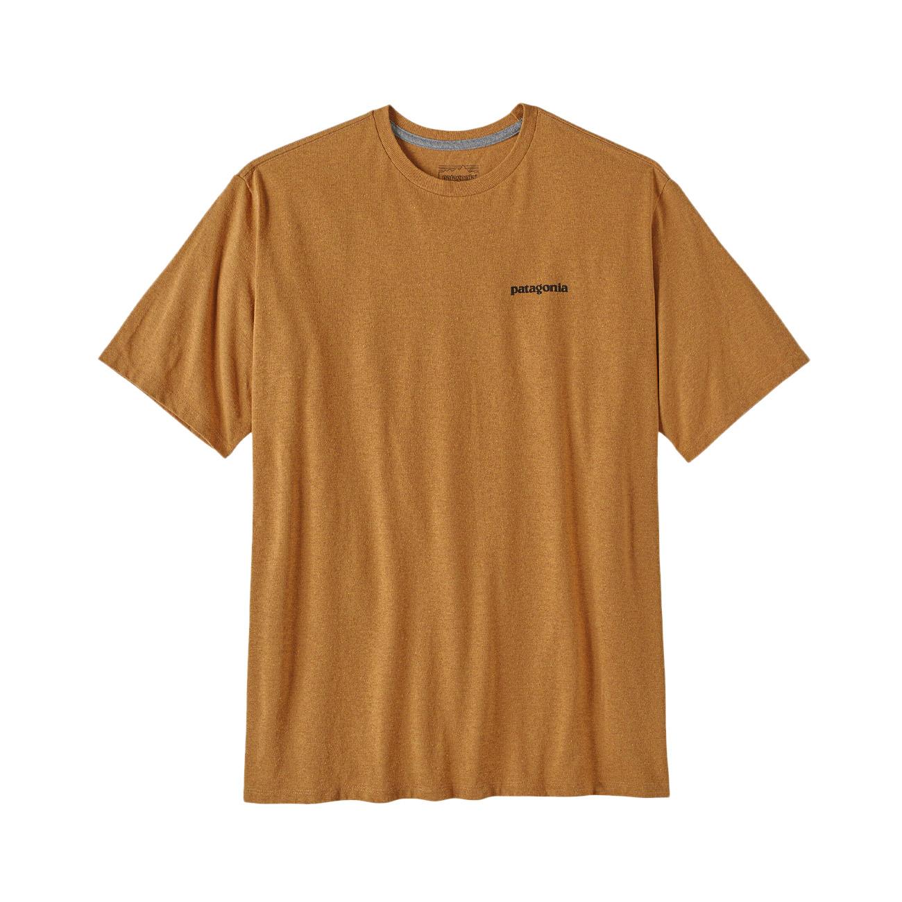 T-Shirt Logo Responsibili-Tee Uomo Black 38504 POLG P6 OUTLINE GOLDEN CARAMEL PATAGONIA 