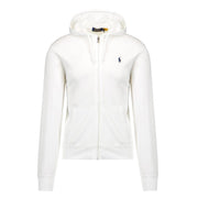 Felpa Zip Con Cappuccio In Cotone Garzato Uomo Bianco 710706348 002 WHITE POLO RALPH LAUREN 