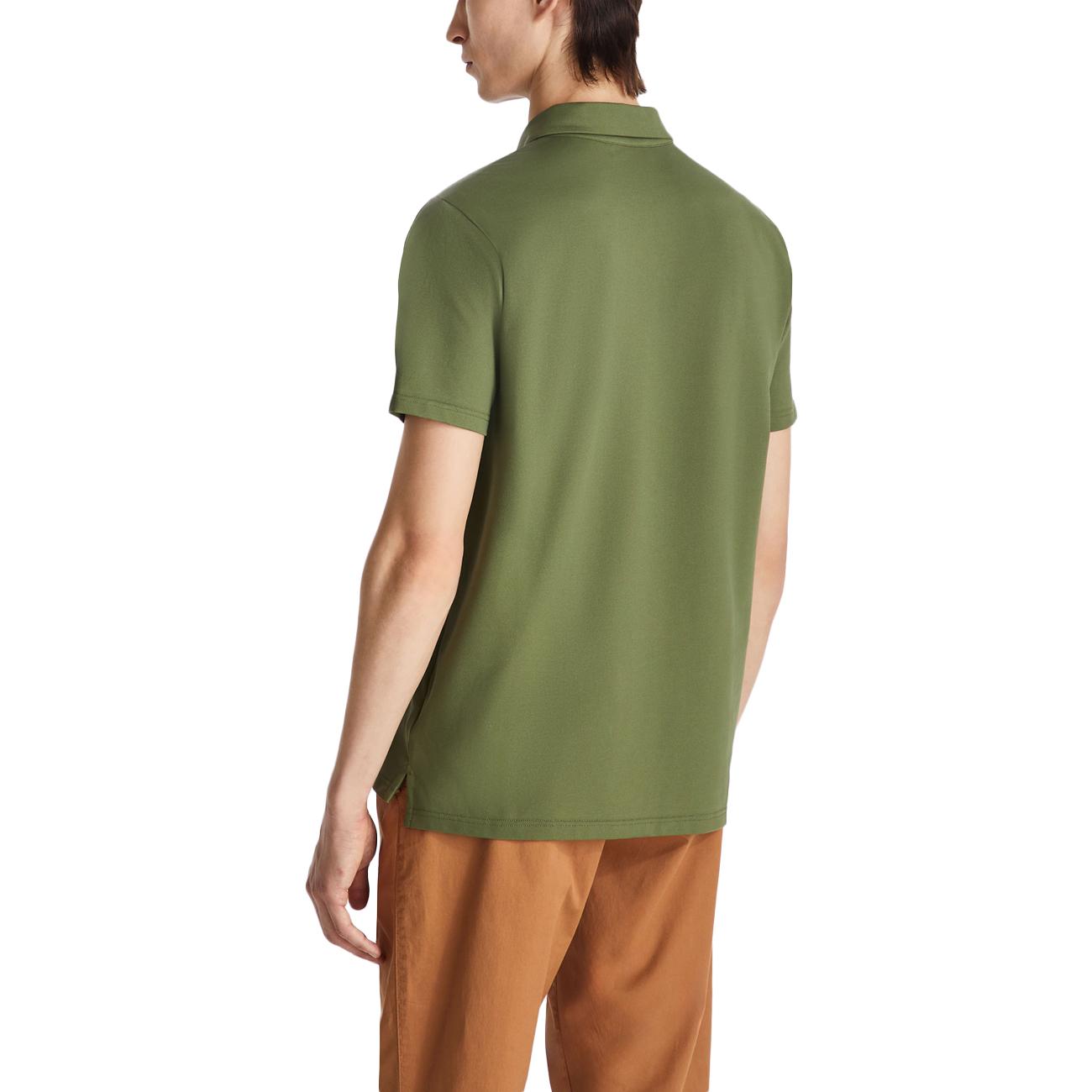 Polo Mezzola 02 In Piqué Di Cotone Stretch PEU5471 99012182 471 VERDE MILITARE PEUTEREY 