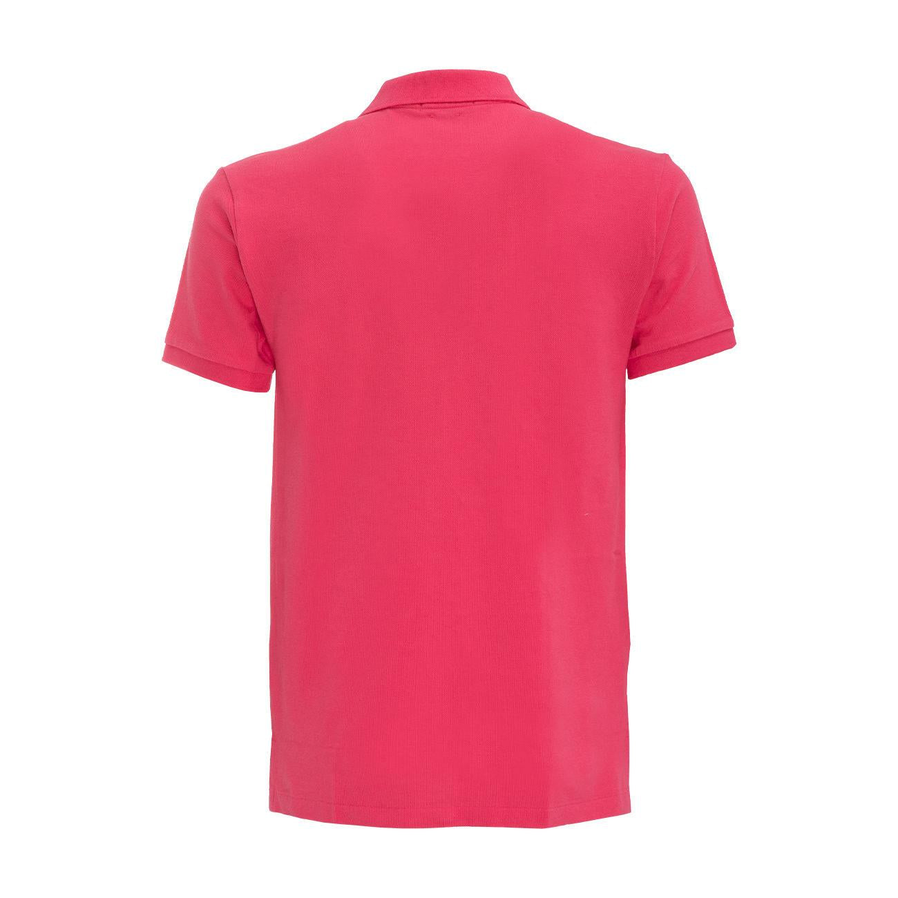 Polo Slim 2 Bottoni In Cotone Piquet Uomo Pink 710795080 012 PINK POLO RALPH LAUREN 