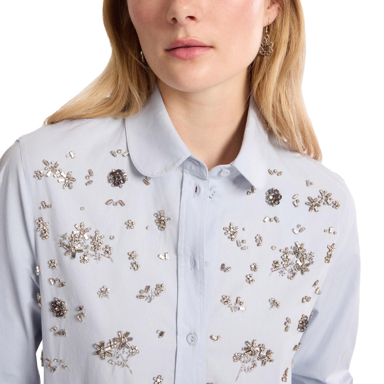 Camicia Ricamata A Mano 5143P000198N 004N AZZURRO ELENA MIRO' 