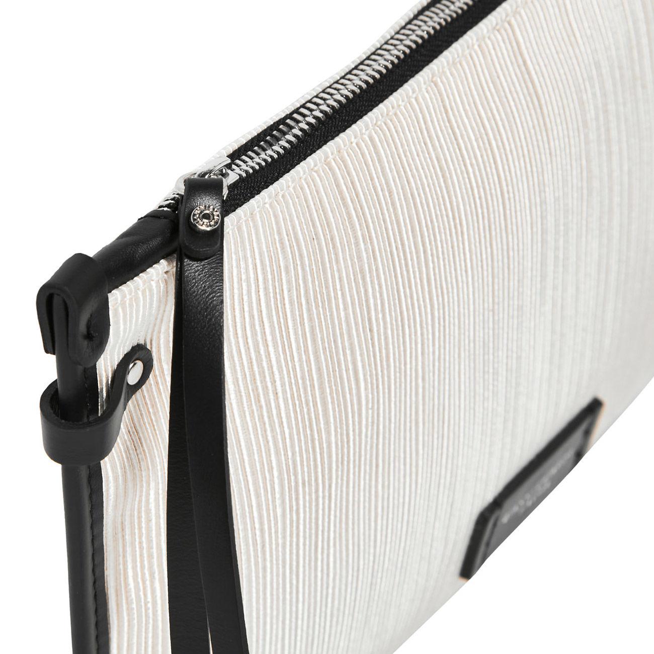 Clutch Marcella Pelle E Tessuto Donna Panna BS9405VTMN 162 PANNA GIANNI CHIARINI 