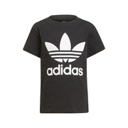 T-Shirt Maxi Logo Trefoil Bambino Nero Bianco H25245 BLACK/WHITE ADIDAS 