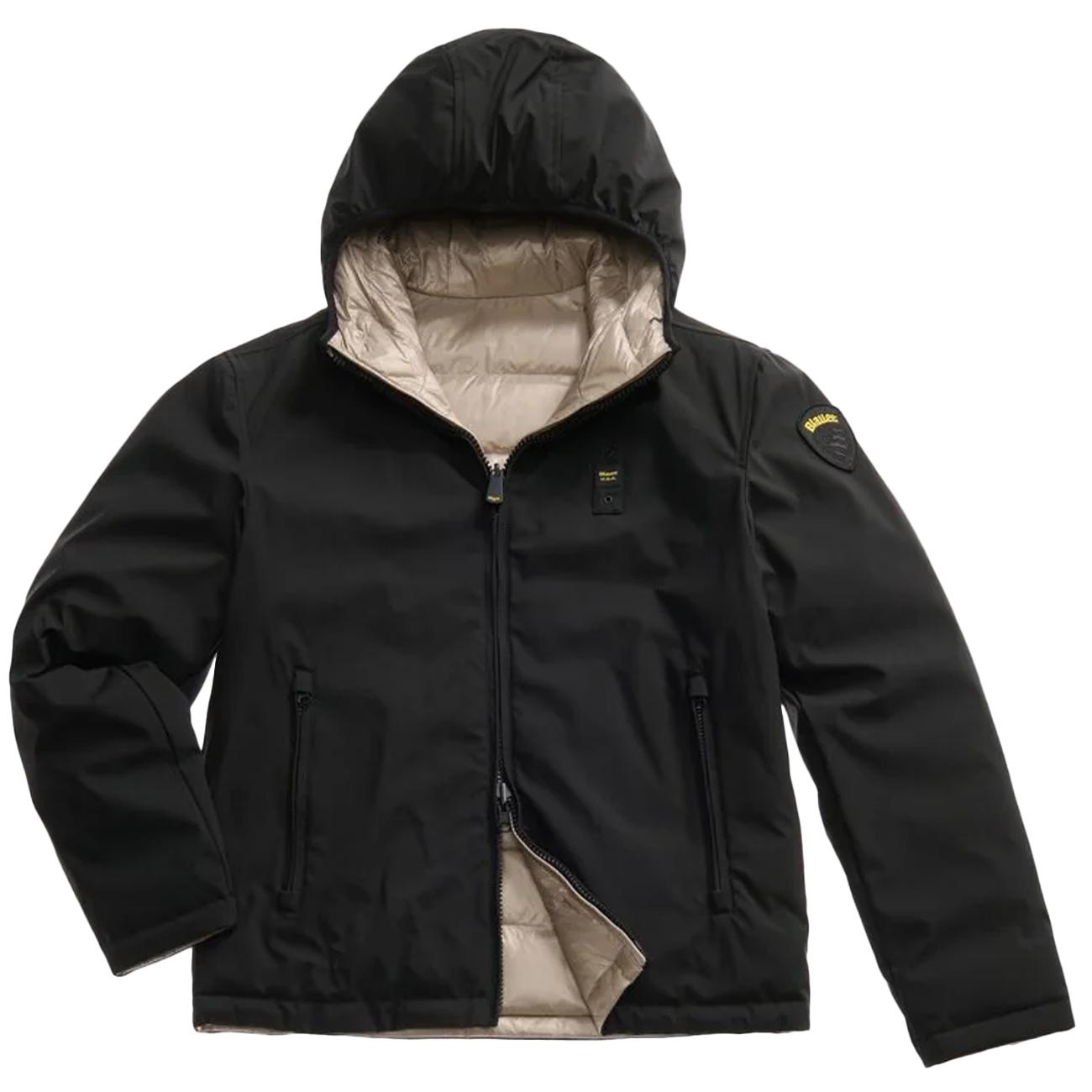 Piumino Ballard Reversibile Nylon Neoprene 25WBLUC06082-005480 999 NERO BLAUER 