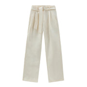 Pantalone In Misto Viscosa E Lino Donna Plaster White CFWWTR0151FRUT3043 8178 PLASTER WHITE WOOLRICH 